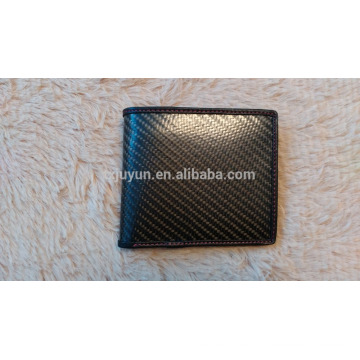 Cartera de lujo de la fibra del carbón Carpeta del cuero genuino